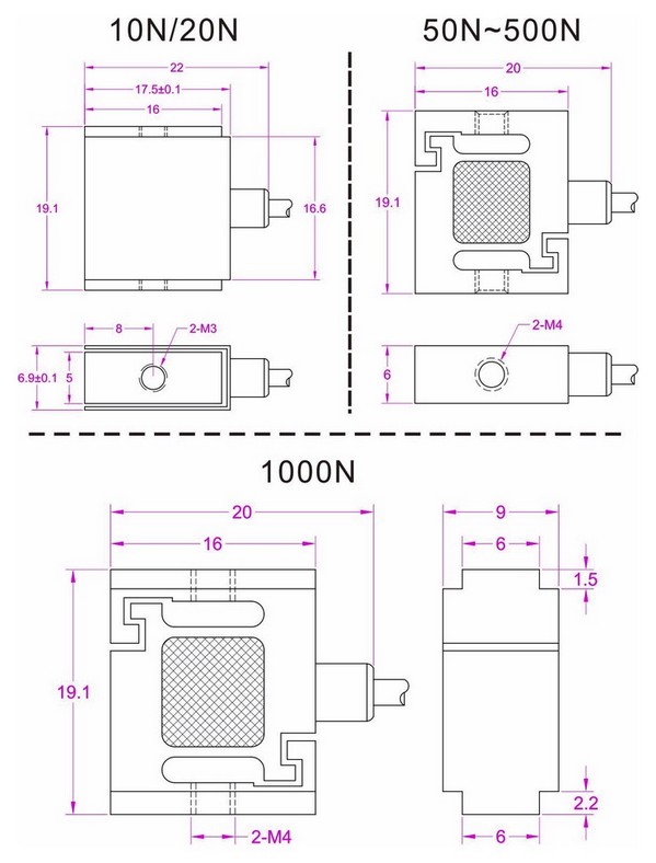 tension sensor small size