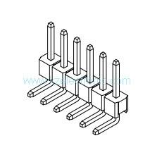 Quality 2.54mm single row right angle pin header connector wholesale