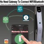 Full Auto Face Recognition Door Lock Tuya Anti Peep Smart Password Front Door