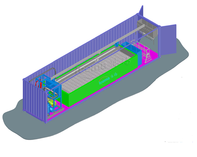 6400*2250*2500 Container Block Ice Machine with Other Ice Storage Capacity at Port and Quay