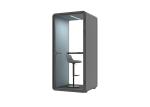 Round Angle Soundproof Box Excellent Ventilation Aluminum Private Office Phone