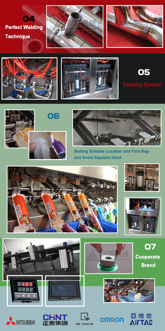 Natural Fruit Juice Filling Machine and Sealing Machine for Various Shapes Pouches