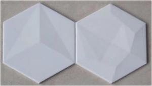 Quality 200*230mm Hexagon Ceramic Tiles Pure Color Matte Surface Not Slippery wholesale