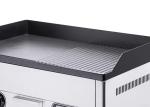 Reataurant Half Flat Electric Flat Top Grill Anti Rust 2kw Non Slip Feet
