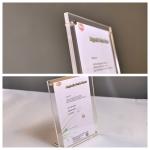 Self Free Standing 4x6 Acrylic Photo Frame Stand For Desktop Decoration