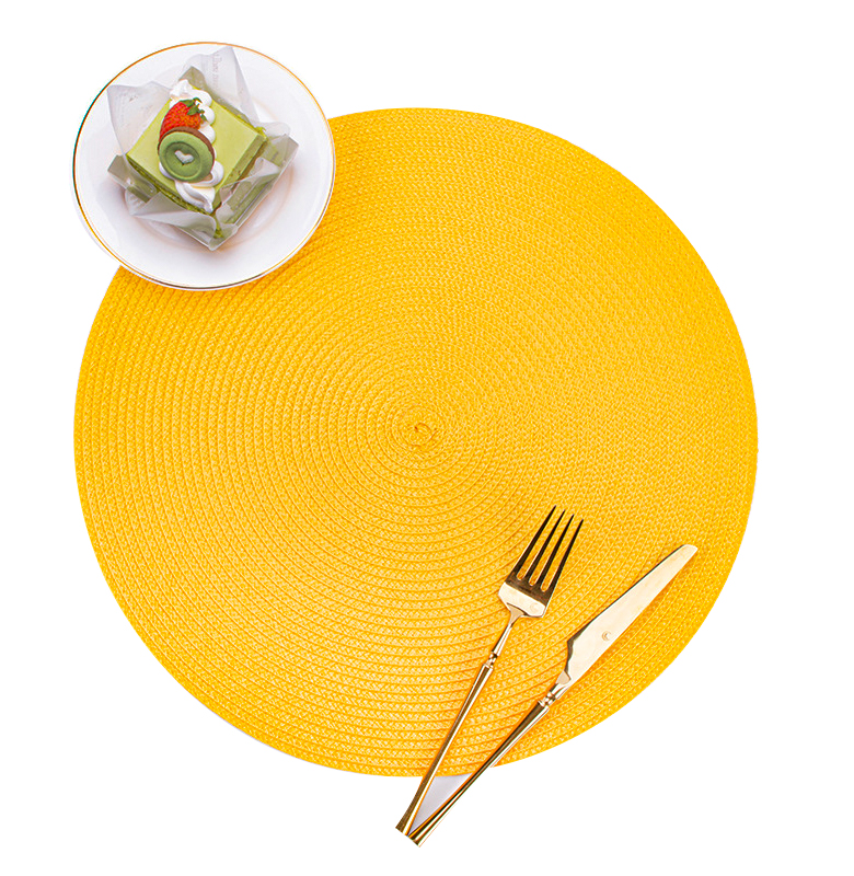 Waterproof Washable Non Slip Mat for Transitional Design Style Placemats in Round Shape