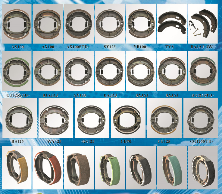 CY 80 Motorcycle Brake Shoe motorcycle lining brake pads factory direct sale Manufacturers High Quality
