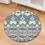 Modern Minimalist Printed Chair Floor Mat Round Office Computer Floor Mat