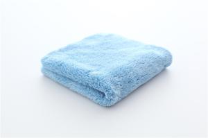 Quality 40x40cm blue color microfiber microfibre plush coral fleece towel wholesale