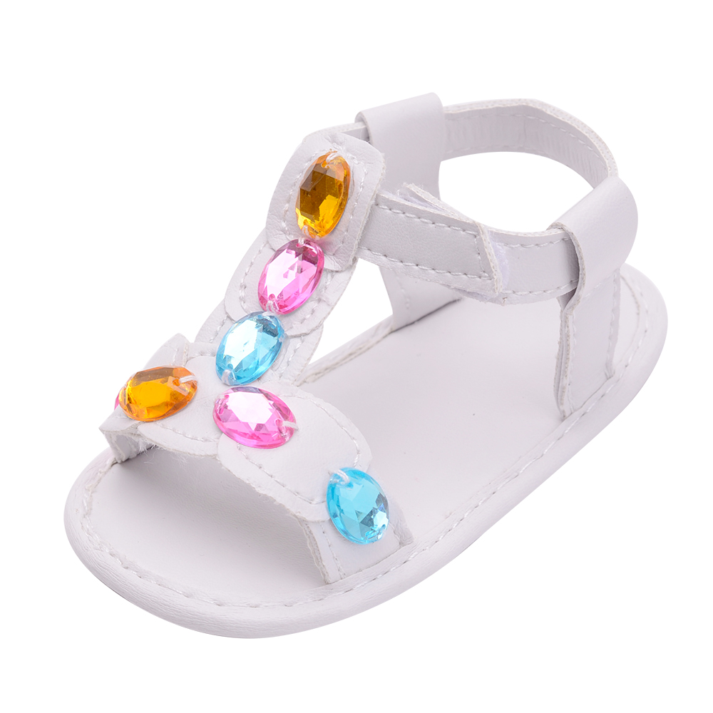 Wholesale PU Leather upper Anti-slip sandals 0-2 years girl Princess toddler girl sandals