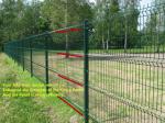 Green Black Vinyl Coated Welded Wire Fencing , Railway Garden Wire Fencing