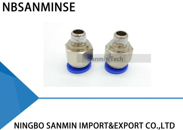 PC Tube Pneumatic Push In Pneumatic Air Male Straight Fitting Plastic Connector