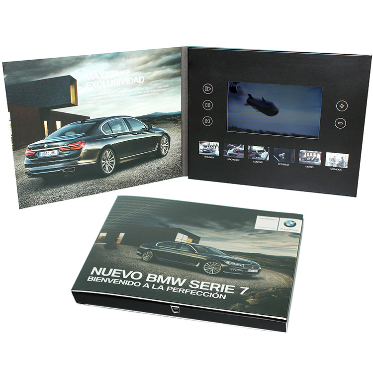Business Gift Video In Print Brochure 7 Inch Video Book Custom Printing Hardcover