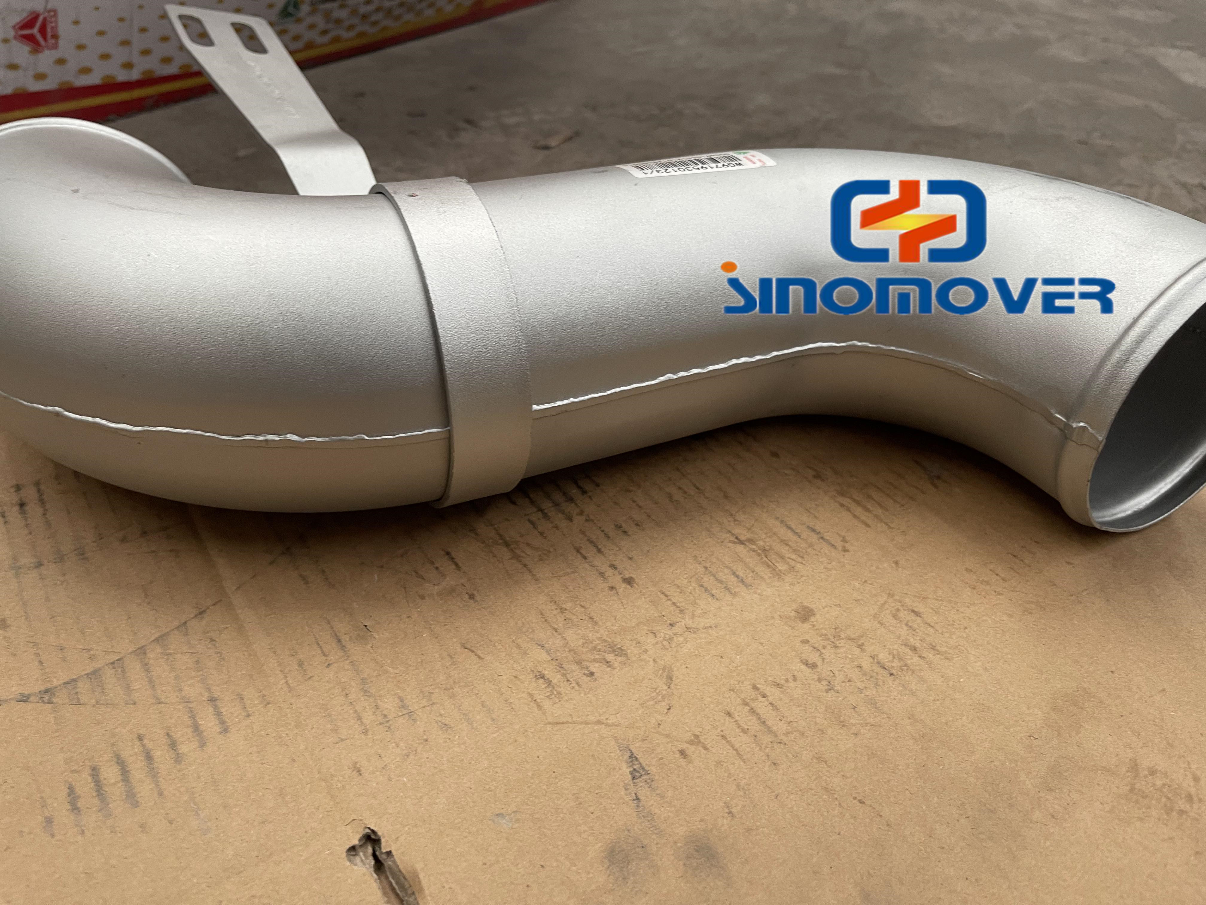 WG9719530123 Sino Truck Spare Parts Intercooler Steel Outlet Pipe
