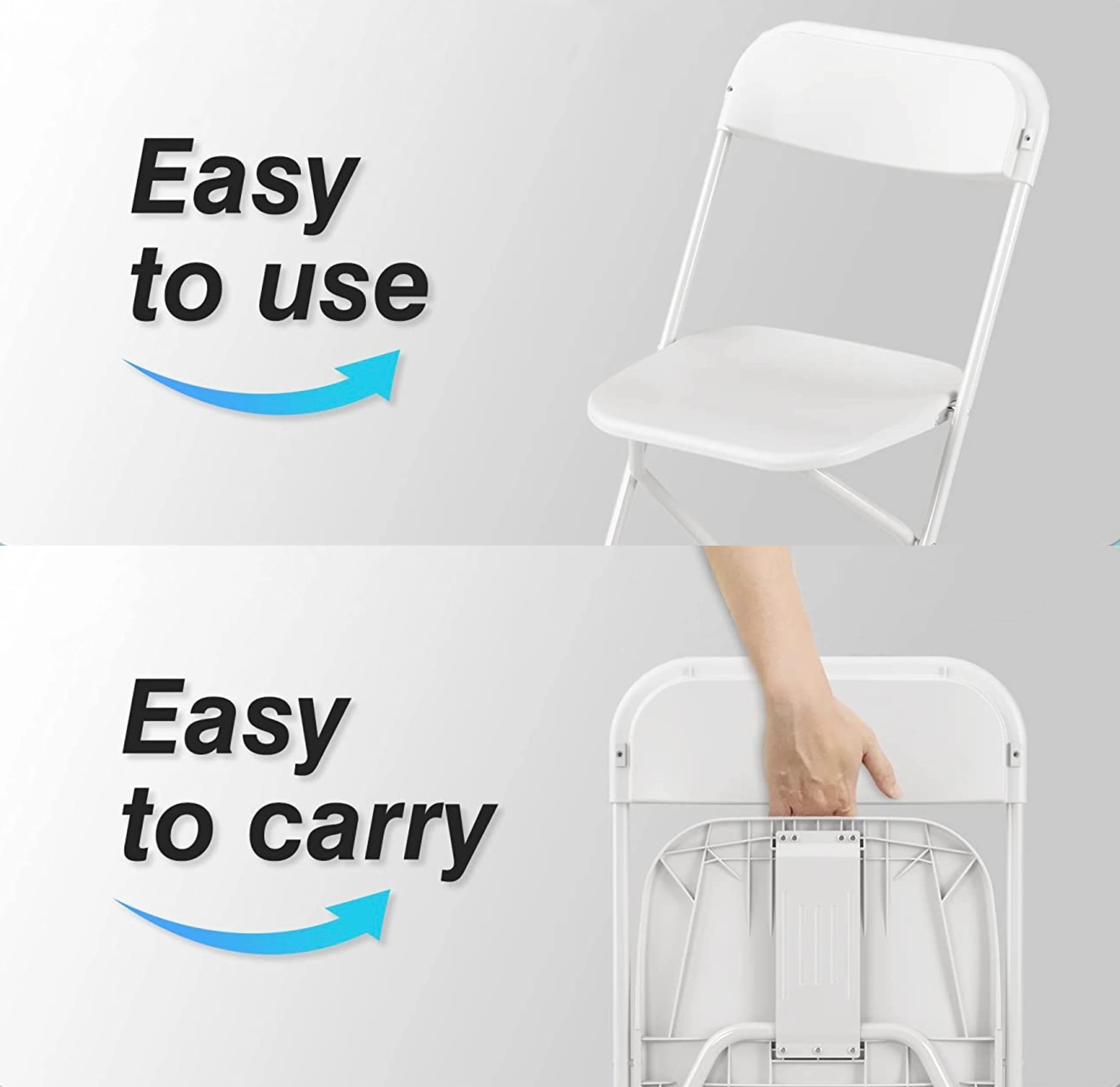 Indoor Commercial Plastic Folding Chairs Stackable Plastic Folding Chairs