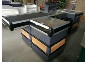 Quality Automatic Cashier Checkout Counter With Conveyor Belt / Walmart Cash Counter wholesale