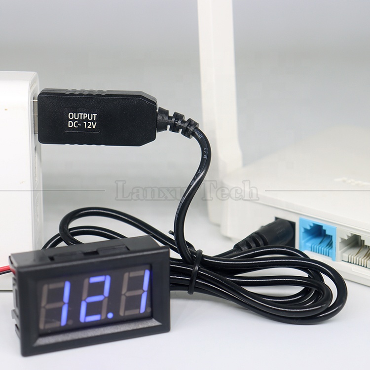 High Power USB to DC 5.5x2.1mm Jack 12V 9V Output Booster Converter Adapter Cable for Wifi Router Modem Led Strip GPS