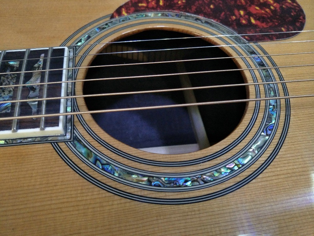 39 inches ooo45s Acoustic Guitar Top AAA Solid Red Cedar Abalone Binding Body With Fishman Pickups Rosewood fingerboard