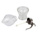 Wholesale 200ml Transparent Glass Syrup Honey Dispenser honey jar