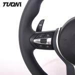 Round Black Full Leather Bmw Car Steering Wheel F10 F30 M3 M4 M5 M6