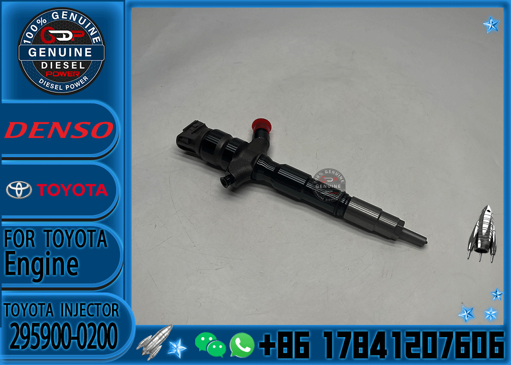 Genuine New Diesel Fuel Injector 295900-0200 For Toyata Car 23670-30440 23670-39435