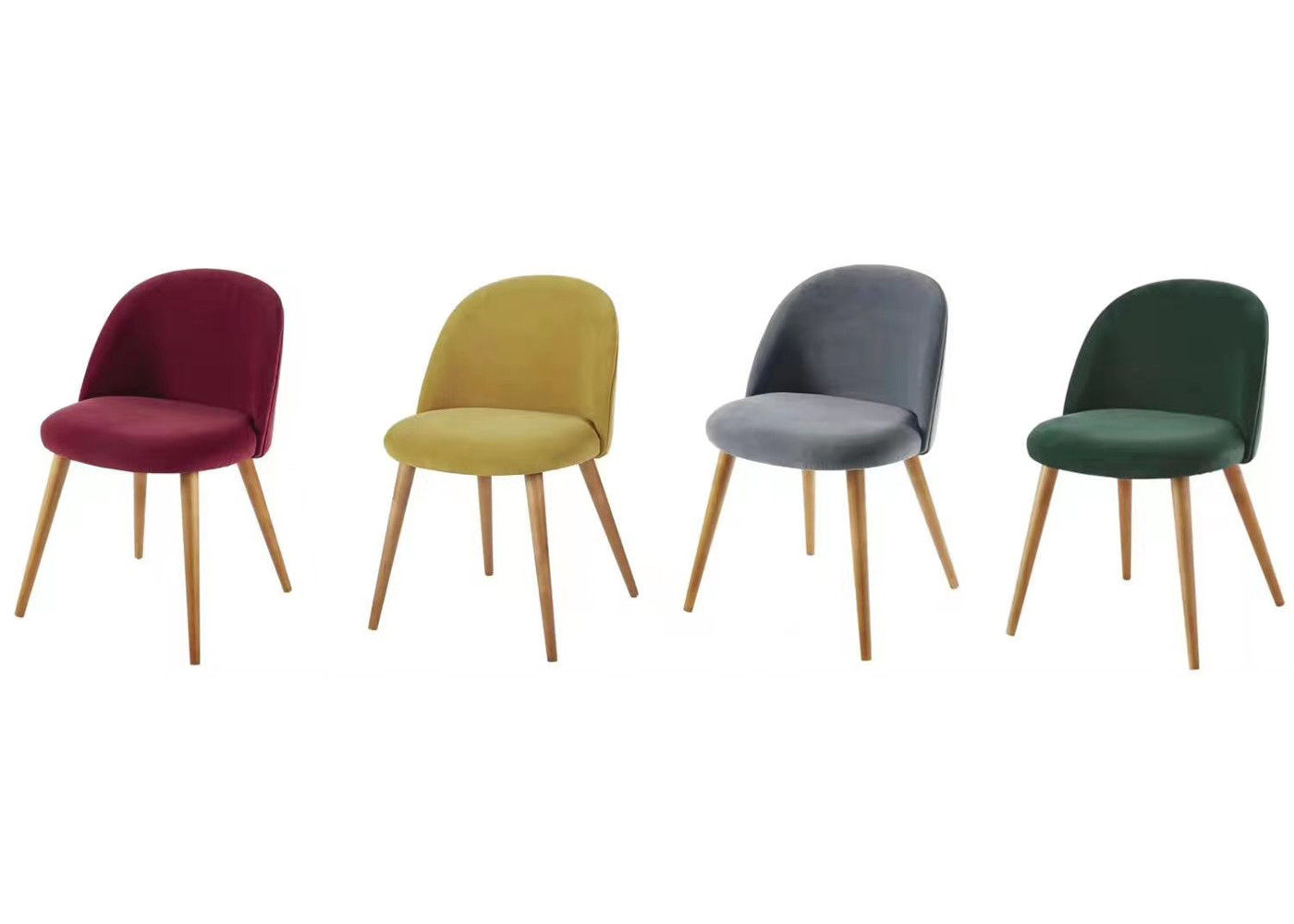 Furniture Room Oem ODM Stackable Velvet Fabric Dining Chairs