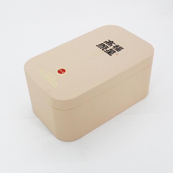 Recycled Materials Rigid Cardboard Box , Beige Color Custom Paper Packaging Box