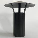 Easy Install Wood Stove Pipe Rain Cap Black Carbon Steel Free Standing