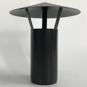 Quality Easy Install Wood Stove Pipe Rain Cap Black Carbon Steel Free Standing wholesale