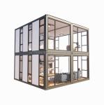 Office Convenience for Supermarket Large Curtain Wall Glass Window Movable House