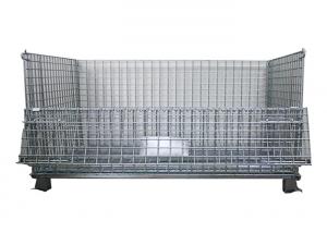 Quality L1000mm Wire Mesh Container , Foldable Wire Mesh Pallet Cages wholesale
