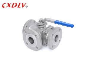 Quality High Performance 3 Way Ball Valve Stainless Steel Full Port PN40 T / L Port wholesale