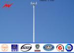 60M Professional Monopole Telecom Tower With ASTM A123 Galvanization Standard