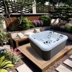 Outdoor Jacuzzi Acrylic Massage Spa Bathtub For 4 Persons For Relaxing
