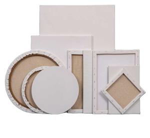 Quality Round Shape Wood Framed Stretched Artist Painting Canvas For Oil And Acrylic Painting wholesale