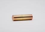 Screen Printed Gold Aluminum Empty Lipstick Tube , ABS Aluminum Lip Balm Tubes
