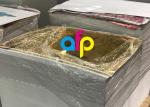 Matte Gold Metallic Polyester Film , 24 Micron Polyester Laminating Film