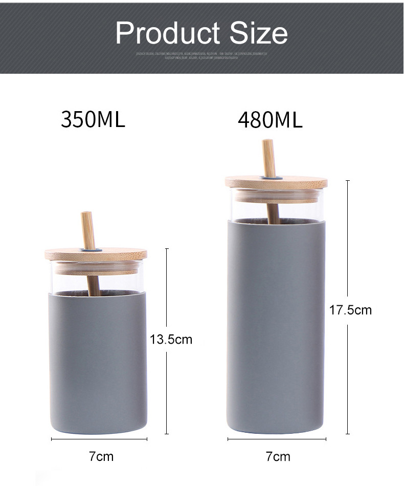 Safety Durable 500ml 600ml Bpa Free Glass Water Bottle With Bamboo Lid Borosilicate Glass Tumbler Multiple Color Ideal For Home School Office