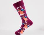 Breathable Trendy Mens Socks / Crew Fancy Dress Socks Funny Cotton Cool Custom