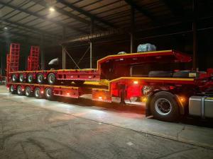Quality 20/24 Tire Number Steel 5/6 Axle Lowbed Trailer for Extreme Load Transport at Direct wholesale