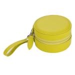 Delicate Zippered Travel Mini Jewelry Organizer , Round Shape Travel Size