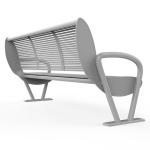 Commercial ISO14001 Certificate 180cm Outdoor Aluminum Benches