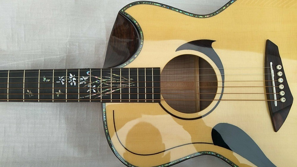 AAAA all solid guitar grand new customize acoustic guitars