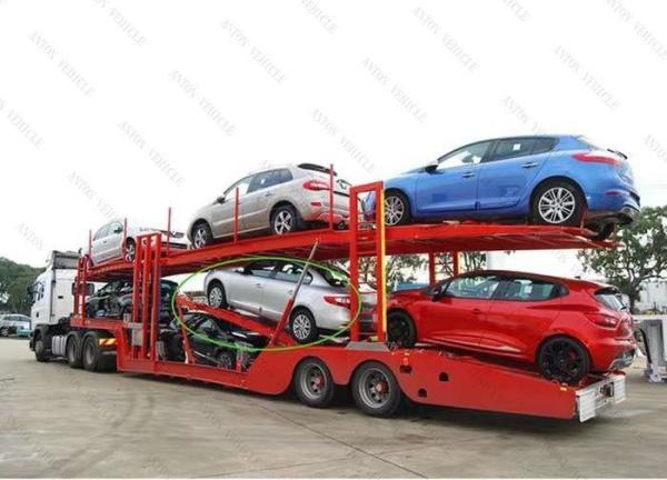 2 Axles Double Deck SUV Car Carrier Trailer 8 Pickup Trucks Transporter Semi