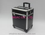 Pink ABS Plain Trolley Aluminium Beauty Case With Wheels Large Storage Space