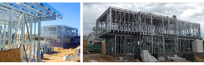 Affordable Prefab House Villa Light Steel Frame House With PVC Sliding Windows