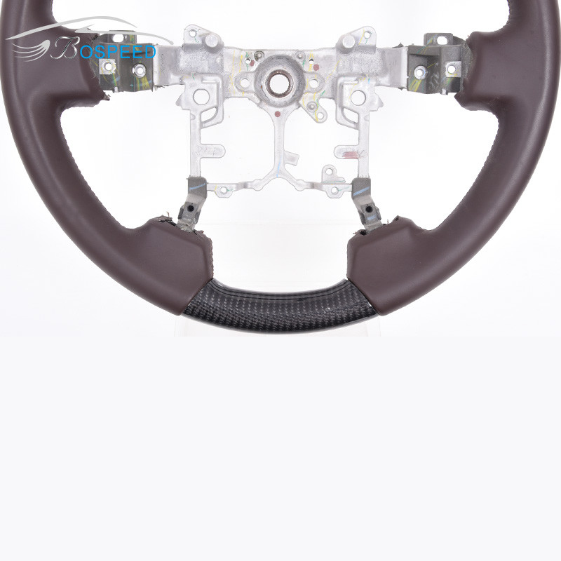 Smooth Leather Toyota Carbon Fiber Steering Wheel Matte 350mm