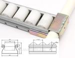 Plastic Industrial Roller Track Anti Static White Color Customizable Size