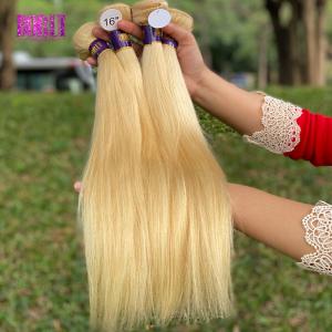 Quality 613 Straigth Blonde Raw Colored Hair Extension Human Hair Blond Hair Bundles wholesale