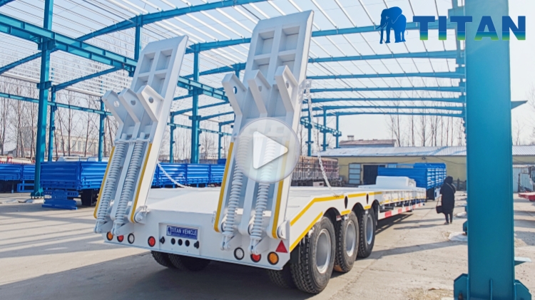 TITAN 3 Axle Low Bed Trailer for Sale With Ramp